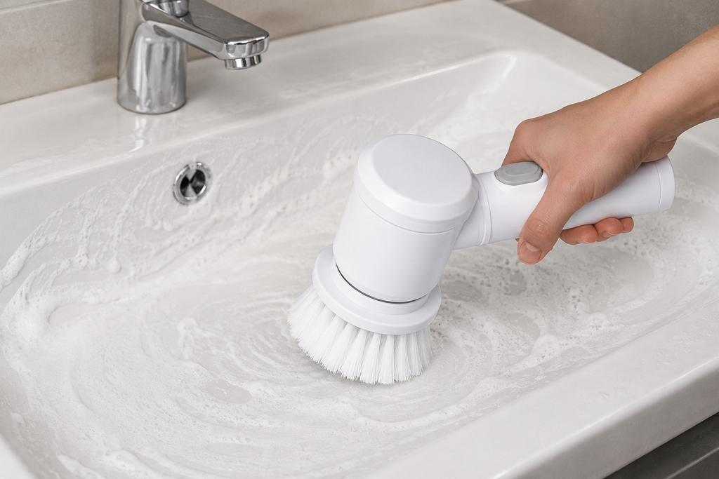 Electric Cleaning Brush with Multiple Heads